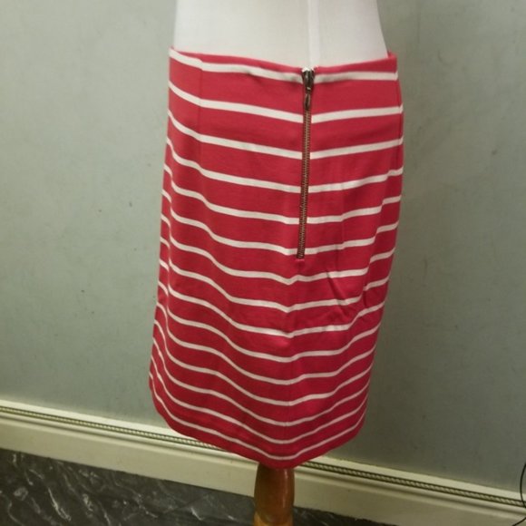 Banana Republic red and white striped skirt Women's size 4 (K12) - Picture 4 of 7